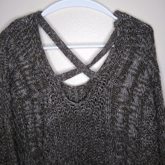 WISHLIST OVERSIZED CHUNKY KNIT HEATHER SWEATER M/L - Picture 8 of 9